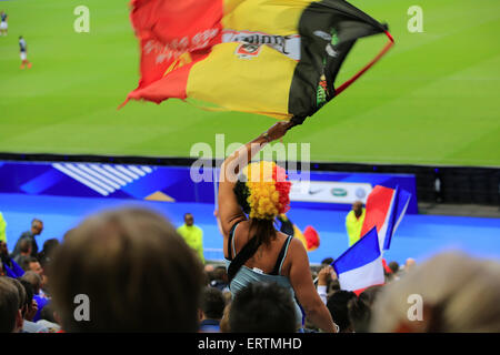 Saint Denis, France. 7 juin, 2015. Match de football France-belgique au Stade de France, le 7 juin 2015 Kuvaiev Crédit : Denys/Alamy Live News Banque D'Images