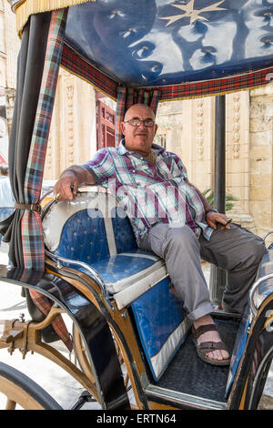 Conducteur de chariot locale Mdina Malte Banque D'Images