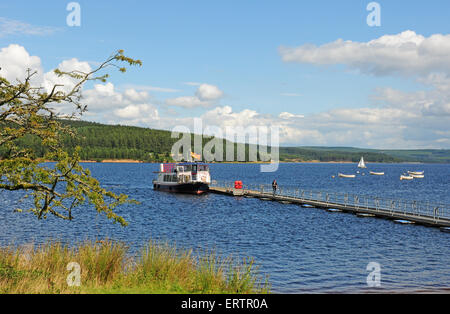 Le Ferry 'Osprey' à Leaplish Kielder Water Northumberland. En août. Banque D'Images