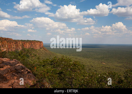 Panorama depuis le Parc National de Waterberg, Namibie Banque D'Images