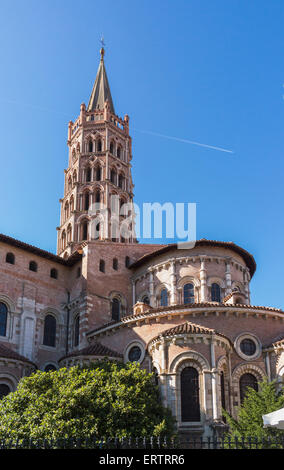La basilique Saint Sernin church à Toulouse, France, Europe Banque D'Images