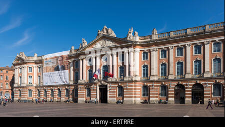 Le Capitole Capitole ou l'hôtel de ville dans le centre de Toulouse, France, Europe Banque D'Images