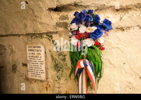 Intérieur du fort de Vaux forteresse française qui a vu les combats de la Première Guerre mondiale au cours de la bataille de Verdun Banque D'Images