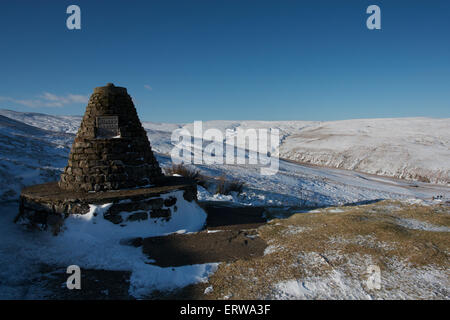 Paroisse Muker pierre sur Buttertubs limite Pass, Swaledale, Yorkshire du Nord Banque D'Images