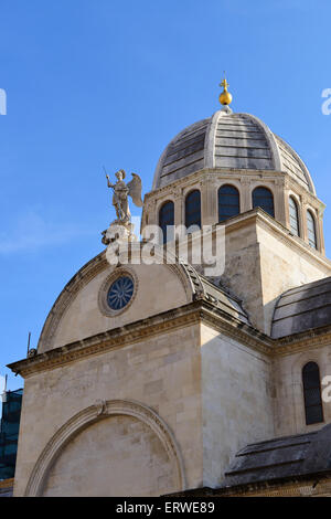 Cathédrale Saint-Jacques de Šibenik sur la côte dalmate de la Croatie Banque D'Images