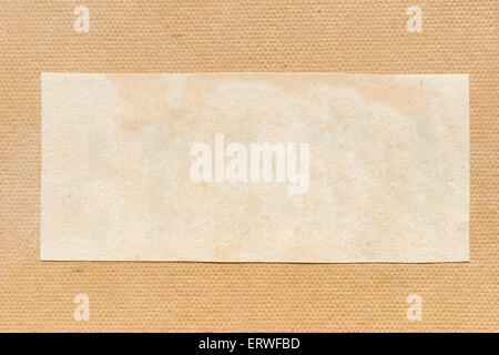 La texture de carton avec un signe, gros plan Banque D'Images