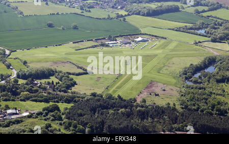 Vue aérienne de l'Aérodrome de Derby, Royaume-Uni Banque D'Images