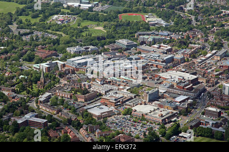 Vue aérienne de la ville de Solihull midlands, près de Birmingham, UK Banque D'Images