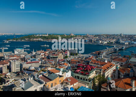 Sur les toits de la ville, Istanbul, Turquie Banque D'Images