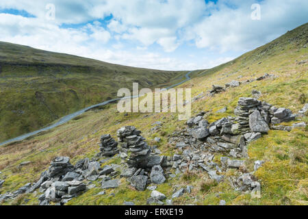 Vue du Col Buttertub dans le Yorkshire Dales Banque D'Images