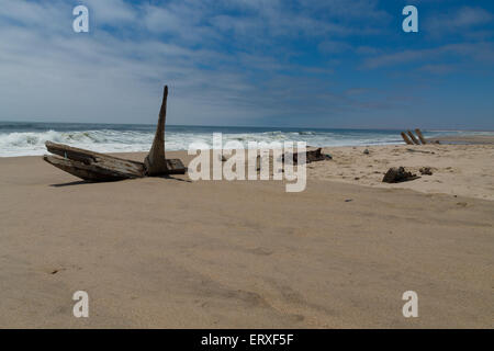 Une vue de Skeleton Coast National Park, Namibie Banque D'Images