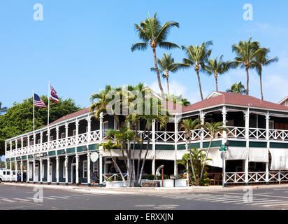 Plantation Inn, un hébergement historique sur le front de mer de Lahaina qui date de la 19e siècle whaling days. Banque D'Images