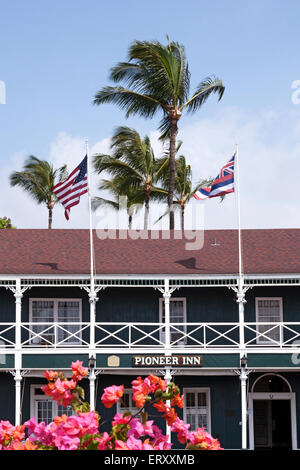 Plantation Inn, un hébergement historique sur le front de mer de Lahaina qui date de la 19e siècle whaling days. Banque D'Images