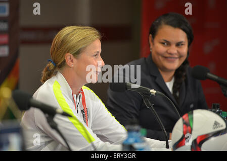 Le USWNT formés en vue de leur groupe d'ouverture match de la Coupe du Monde féminine de la fifa au stade de Winnipeg. Banque D'Images