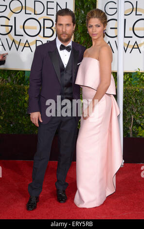 Matthew McConaughey et Camila Alves, Los Angeles, CA Banque D'Images