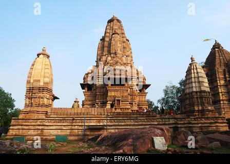 Temples de Khajuraho Madhya Pradesh, Inde Banque D'Images