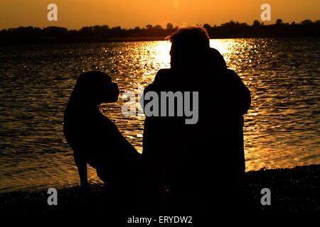 Boxer Homme et en allemand Banque D'Images