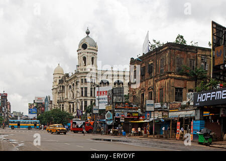 Chowringhee road ou la Jawaharlal Nehru road ; Calcutta Kolkata ; l'ouest du Bengale en Inde ; Patrimoine canadien Banque D'Images