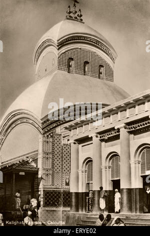 Old vintage 1900s photo de temple Kalighat Calcutta Kolkata West Bengal India Banque D'Images