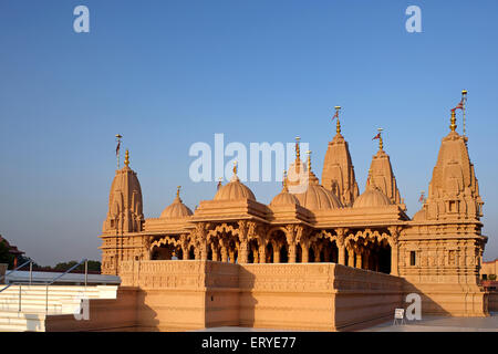 BAPS , Shri Swaminarayan Mandir Aksharvadi ; Temple hindou , quartier de Bhavnagar ; Gujarat ; Inde , Asie Banque D'Images