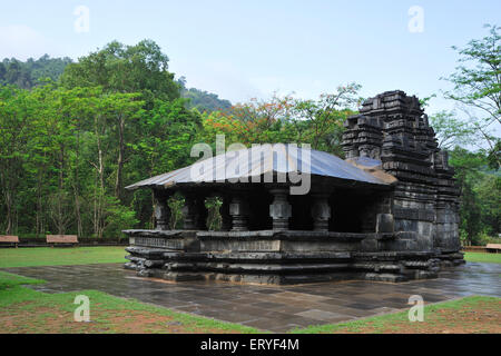 Temple de Mahadeva , temples hindous de Shaivite , période de Kadamba , Tambdi Surla , Sanguem , Surla , Goa , Inde , Asie Banque D'Images