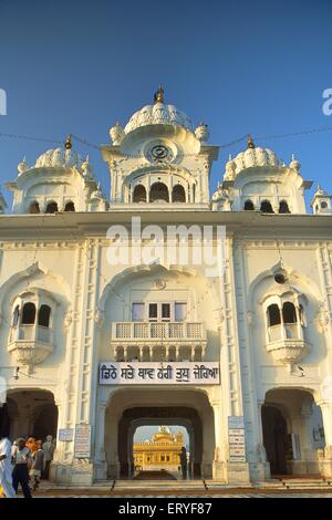 Harimandir ; golden temple d'Amritsar Punjab ; Inde ; Banque D'Images