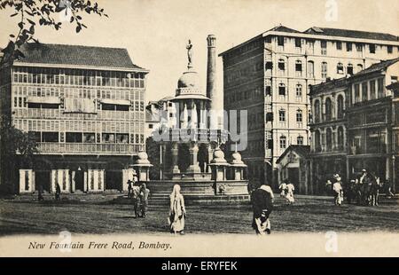 Nouvelle fontaine ; route frère ; Bombay ; Bombay ; Bombay ; Maharashtra ; Inde ; Asie ; ancienne image millésime 1900 Banque D'Images