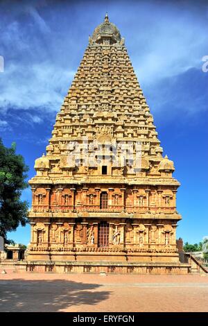 Temple Brihadeshwara Tanjore Thanjavur Tamil Nadu Inde temples indiens Banque D'Images