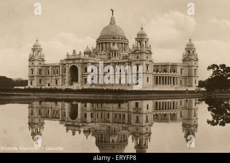 Ancien millésime 1900s Victoria Memorial Calcutta Kolkata Bengale occidental Inde Asie Banque D'Images