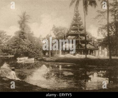 Ancienne image vintage 1900 de jardins eden ; Calcutta , Kolkata ; Bengale occidental ; Inde Banque D'Images