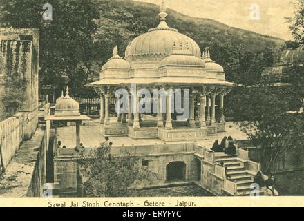 Sawai Jai Singh cénotaphe royal gaitor getore ; ; ; Inde Rajasthan Jaipur Banque D'Images
