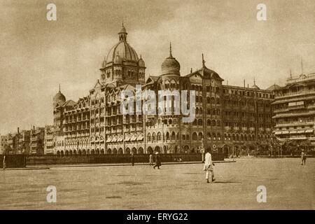 Old vintage 1900s photo du Taj Mahal Hotel Apollo Bunder Colaba Bombay Mumbai Maharashtra Inde Banque D'Images