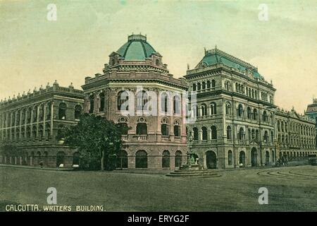 Bâtiment des écrivains, bâtiment du secrétariat, Lal Dighi, BBD Bagh, Calcutta, Kolkata, Bengale-Occidental, Inde, Asie, asiatique, Photo indienne ancienne des années 1900 Banque D'Images