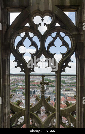Fenêtre gothique, Ulm, Ulm, Bade-Wurtemberg, Allemagne Banque D'Images