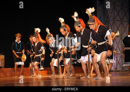 Danse populaire , Arunachal Pradesh , Nord-est , Inde , Asie Banque D'Images