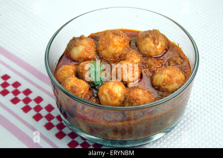 Punjabi nourriture Dum Aloo ou Aloor Dum curry légume dans un bol en verre Inde PR#743AH Banque D'Images