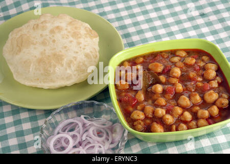 Le punjabi Chole Bhature alimentaire Inde Banque D'Images