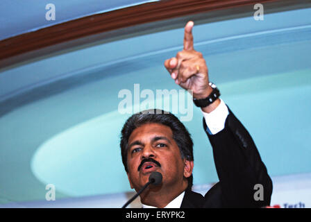 Anand Gopal Mahindra , homme d'affaires milliardaire indien , président du Groupe Mahindra , Mumbai , Maharashtra , Inde , Asie Banque D'Images