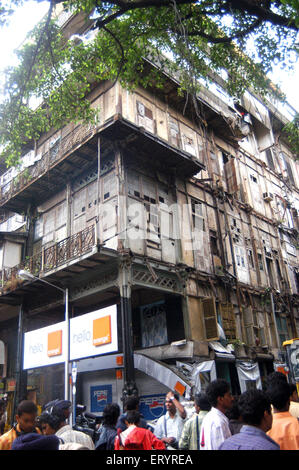 Esplanade Mansion Collapse, Kala Ghoda, Bombay, Mumbai, Maharashtra, Inde, Asie, effondrement indien Banque D'Images