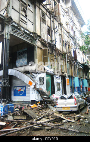 Esplanade Mansion Collapse, Kala Ghoda, Bombay, Mumbai, Maharashtra, Inde, Asie, effondrement indien Banque D'Images