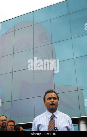 Anil Dhirubhai Ambani , Président , Reliance Infocomm , Dhirubhai Ambani Knowledge City , DAKC , Kopar Khairane , New Bombay , Navi Mumbai , Inde Banque D'Images