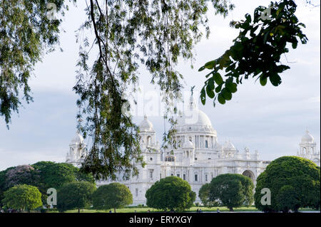 Victoria Memorial , musée du monument commémoratif en marbre blanc , Kolkata , Calcutta , Bengale occidental , Inde , Asie Banque D'Images