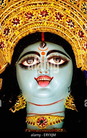 Image de la déesse Kali puja Calcutta ; ; ; l'ouest du Bengale en Inde Banque D'Images