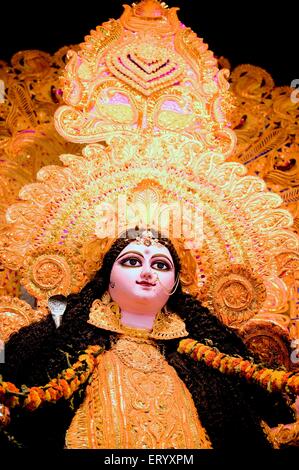 Mère Déesse Durga ; Chandannagore Jagadhatri ; festival ; Calcutta ; l'ouest du Bengale en Inde ; Banque D'Images