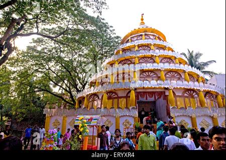 Déesse Kali pandal, festival Durga Puja, Calcutta, Kolkata, Bengale occidental, Inde, Asie Banque D'Images