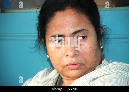 Mamata Banerjee , Ministre en chef du Bengale occidental , politicien indien , fondateur , tous les Congrès Trinamool de l'Inde , Kolkata , Bengale occidental , Inde , Asie Banque D'Images