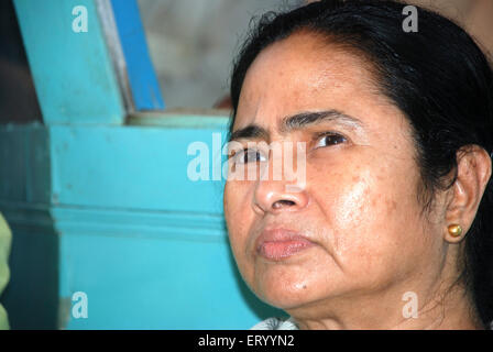 Mamata Banerjee , Ministre en chef du Bengale occidental , politicien indien , fondateur , tous les Congrès Trinamool de l'Inde , Kolkata , Bengale occidental , Inde , Asie Banque D'Images
