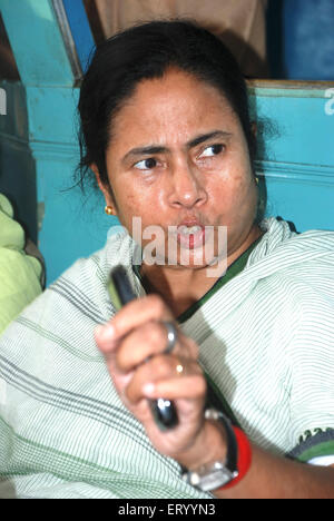 Mamata Banerjee , Ministre en chef du Bengale occidental , politicien indien , fondateur , tous les Congrès Trinamool de l'Inde , Kolkata , Bengale occidental , Inde , Asie Banque D'Images