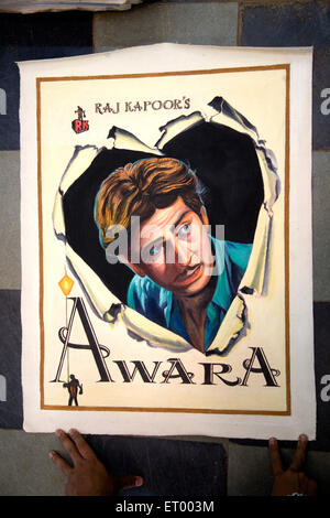 Poster de film d'Awara par Raj Kapoor , Inde Banque D'Images