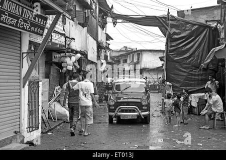 Bidonville Dharavi ; Bombay Mumbai Maharashtra ; Inde ; Banque D'Images